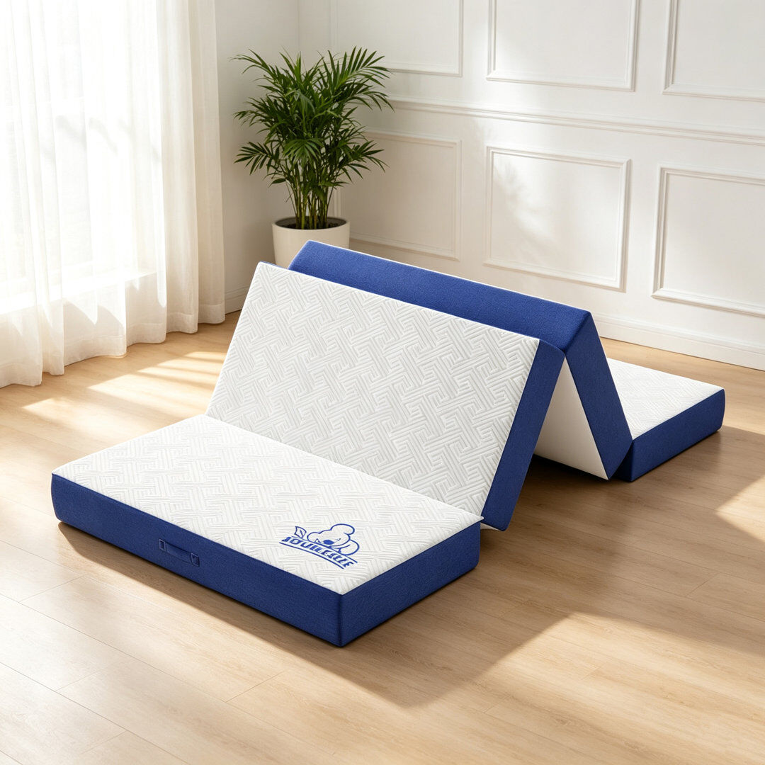 Rattrix 10cm & 15cm Folding Mattress, 4 Fold Design Foam Mattress 10 cm/Double