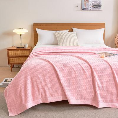 Shop Station Retro Cotton Towel Blanket Breathable Summer Blanket & Terry Bedspread For Beds And Sofas pink 59.1 78.7 In
