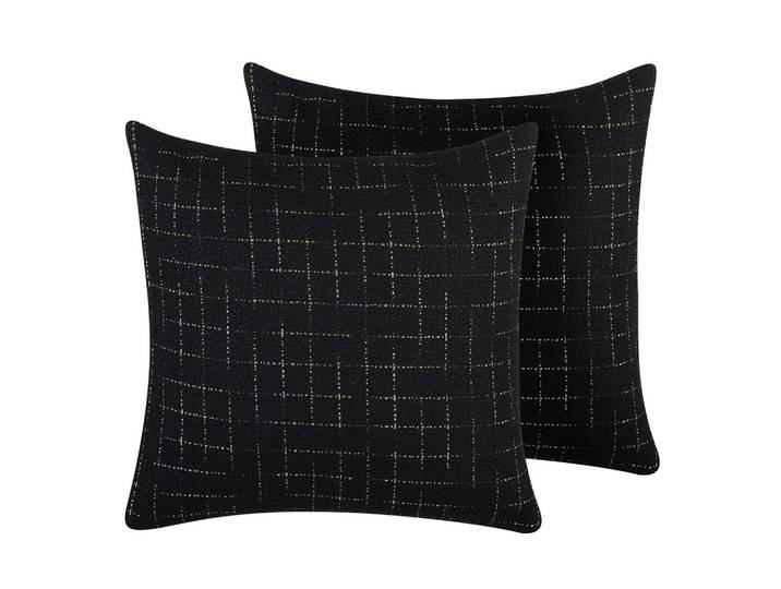 DEKOKISSEN 2er-Set Schwarz 45/45 cm Bellflower