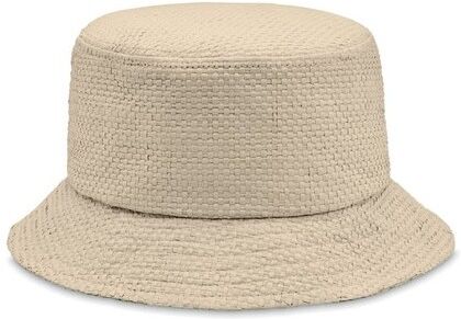 Chapeau bob en paille personnalisé BILGOLA+ paille beige