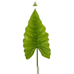 Decoris Kunst Blatt Alocasia Elefantenohr 22x89cm Kunststoff Kunstpflanze Künstliches Blatt Frühlingsdeko Sommerdeko Balkondeko Zimmerdeko Grün