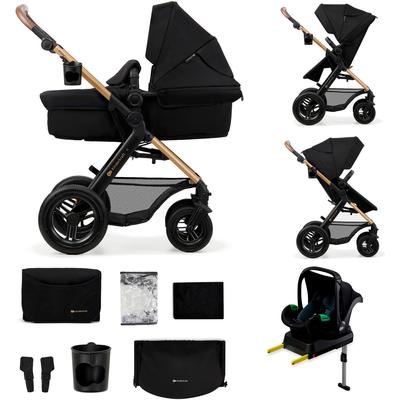 Kombi-Kinderwagen KINDERKRAFT "MOOV 2 4in1 AIR", Kinder, schwarz, Stahl, Kinderwagen, mit Luftreifen