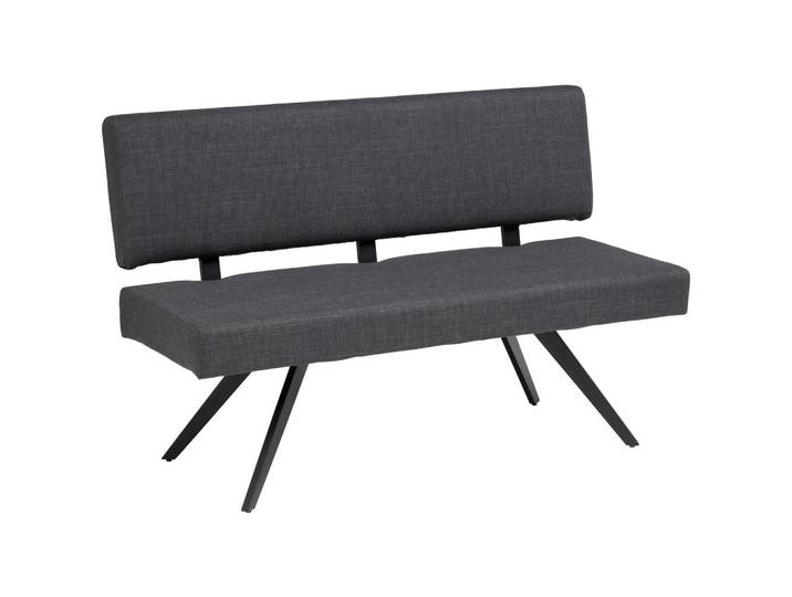 Livetastic Sitzbank, Dunkelgrau, Metall, 3-Sitzer, 140x90x62 cm, Esszimmer, Bänke, Sitzbänke