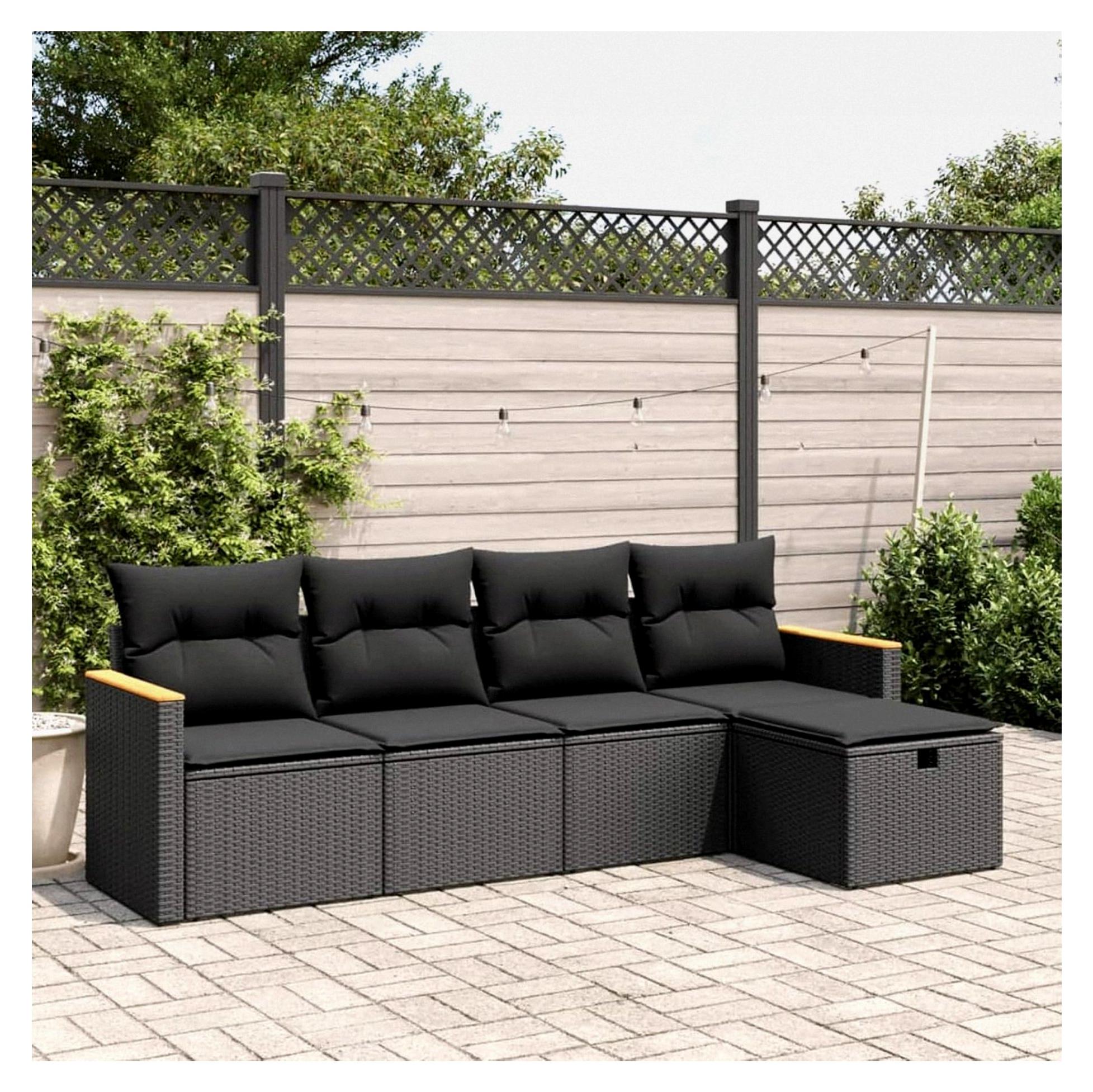 Kleine Gartenlounge mit Stauraum für Balkon und Outdoor