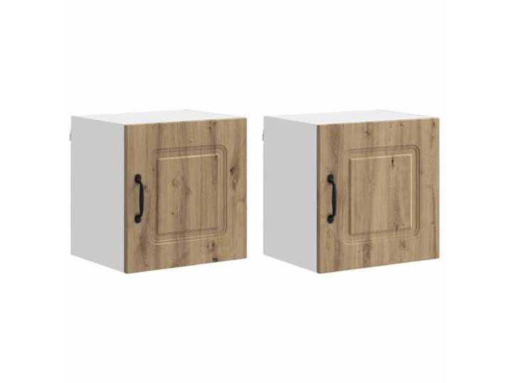 KGHFDVB Küchenschrank Kalmar 2 Stück Artisan-Eiche Holzwerkstoff 40 cm Holzwerkstoff Artisan-Eiche, 2 Wandschränke mit 4 Regalen und 2 Türen, je bis 120,00 kg, für Küchenzeile und Vorratshaltung