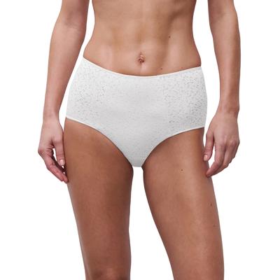 Taillenslip CHANTELLE "NORAH", Damen, Gr. 38, weiß, Obermaterial: 72% Polyamid, 28% Elasthan, körpernah, Unterhosen Taillenslip, florale Spitze, weiche Materialien