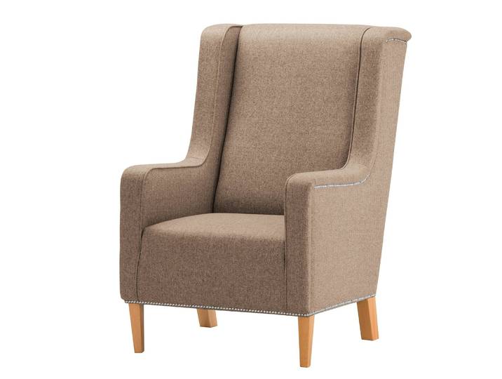 Fauteuil Mirina I Beige/Marron/Cappuccino Tissu Ala Beige 69 x 103 x 87cm