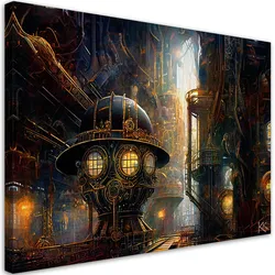 LEINWANDBILD Steampunk Abstraktion 60x40cm