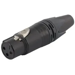 Equip 3-polige XLR Kabelbuchse, Schwarz