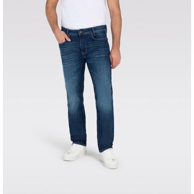 Straight-Jeans MAC "Arne", Herren, Gr. 30, Länge 32, blau (schwarz vintage blau), Denim/Jeans, Obermaterial: 95% Baumwolle, 3% Elastomultiester, 2% Elasthan, gerade, Jeans Straight-Jeans, in gepflegter Optik, mit Stretch