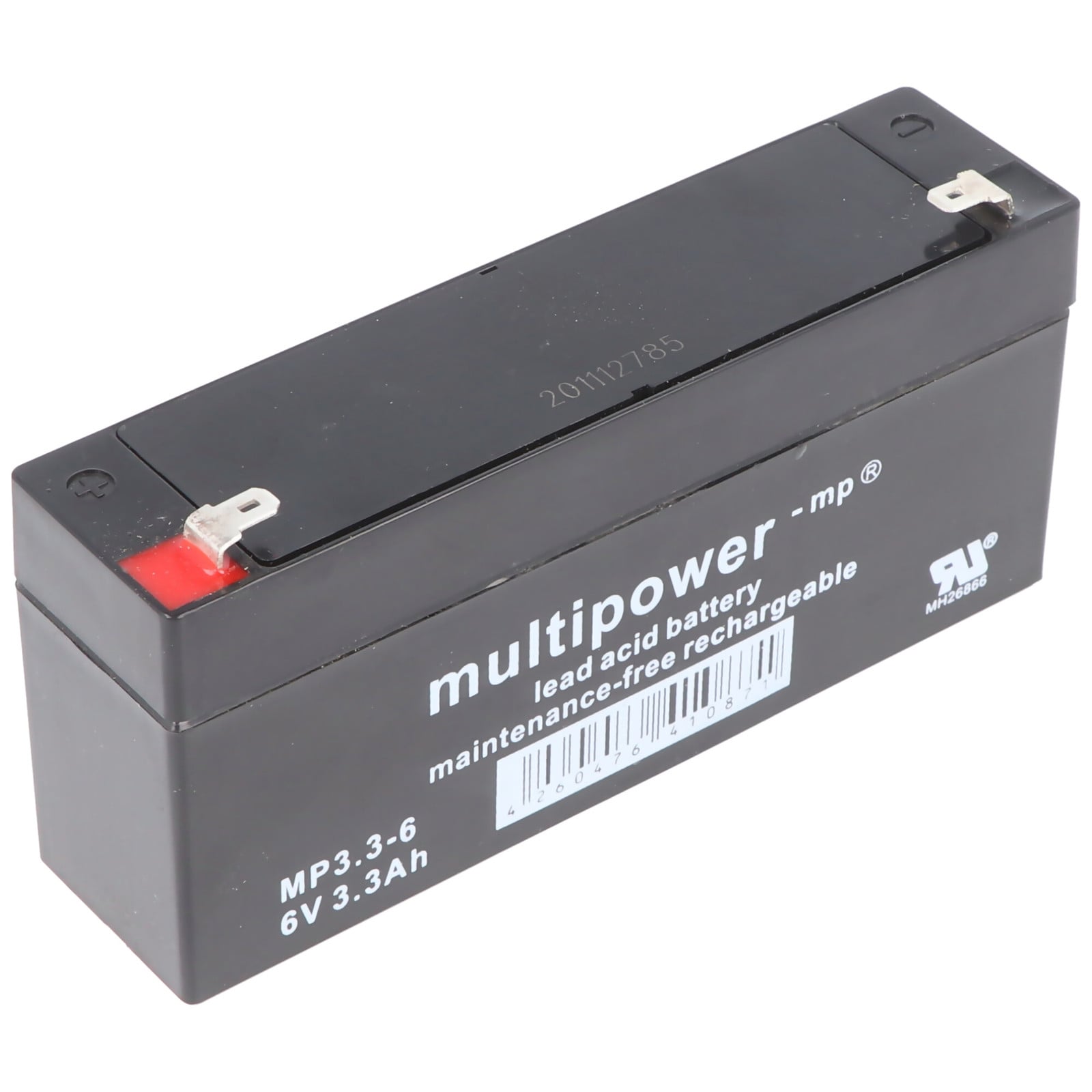 Multipower loodaccu MP3.3-6 met 4,8 mm Faston-aansluiting