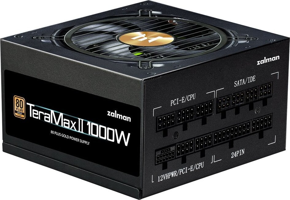 Zalman ZM1000-TMX2 Voeding, 1000W, ATX3.0, Actieve PFC, Modulair, 80 Plus Gold