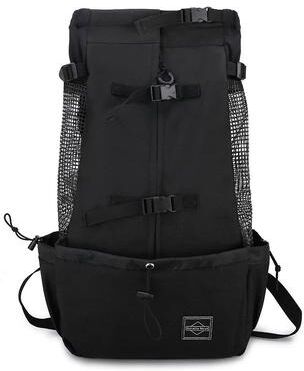 Inspire Select Breathable Dog Carrier Shoulder Backpack Waterproof Washable Pet Travel Bag For Hiking Outdoor Bicycle With Ventilation black l 17.635.3 Lbs