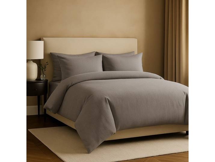 Parure de lit grise 200x200cm