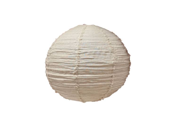 Suspension luminaire en lin beige 80X80cm