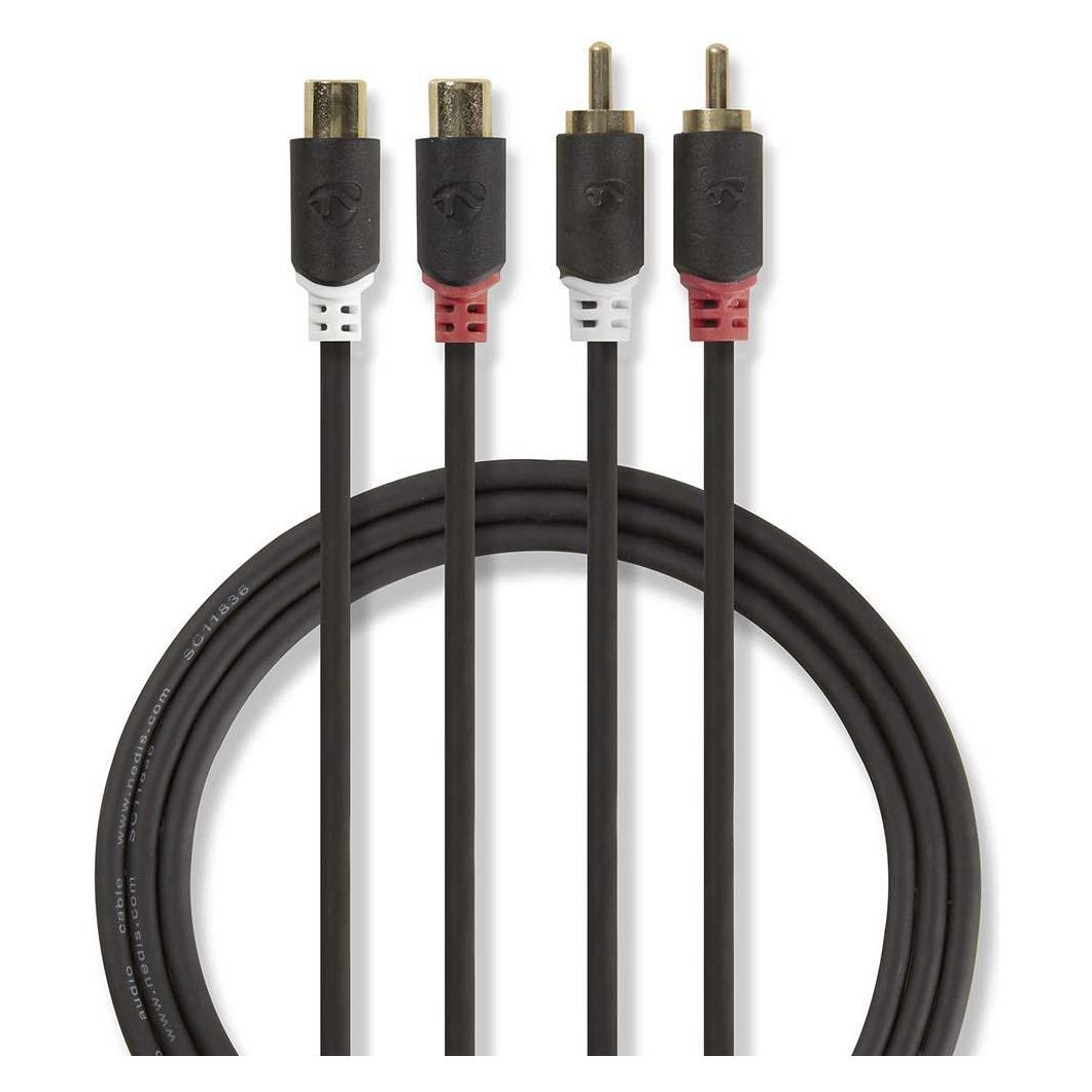 Nedis Audiokabel Stereo 2x Cinch-Stecker (2 m, Cinch Kabel) (CABP24205AT20)