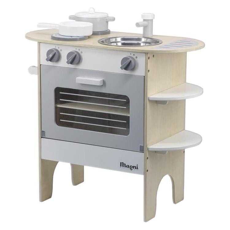 Magni Legekøkken med ovn, kogeplader og vask/ Play kitchen, with sink, oven and hobs (5707594329818)