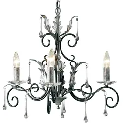 Elstead Elstead Lighting Kronleuchter Amarilli 3xE14 H:61 Ø:65 AML3-BLK-SILVER