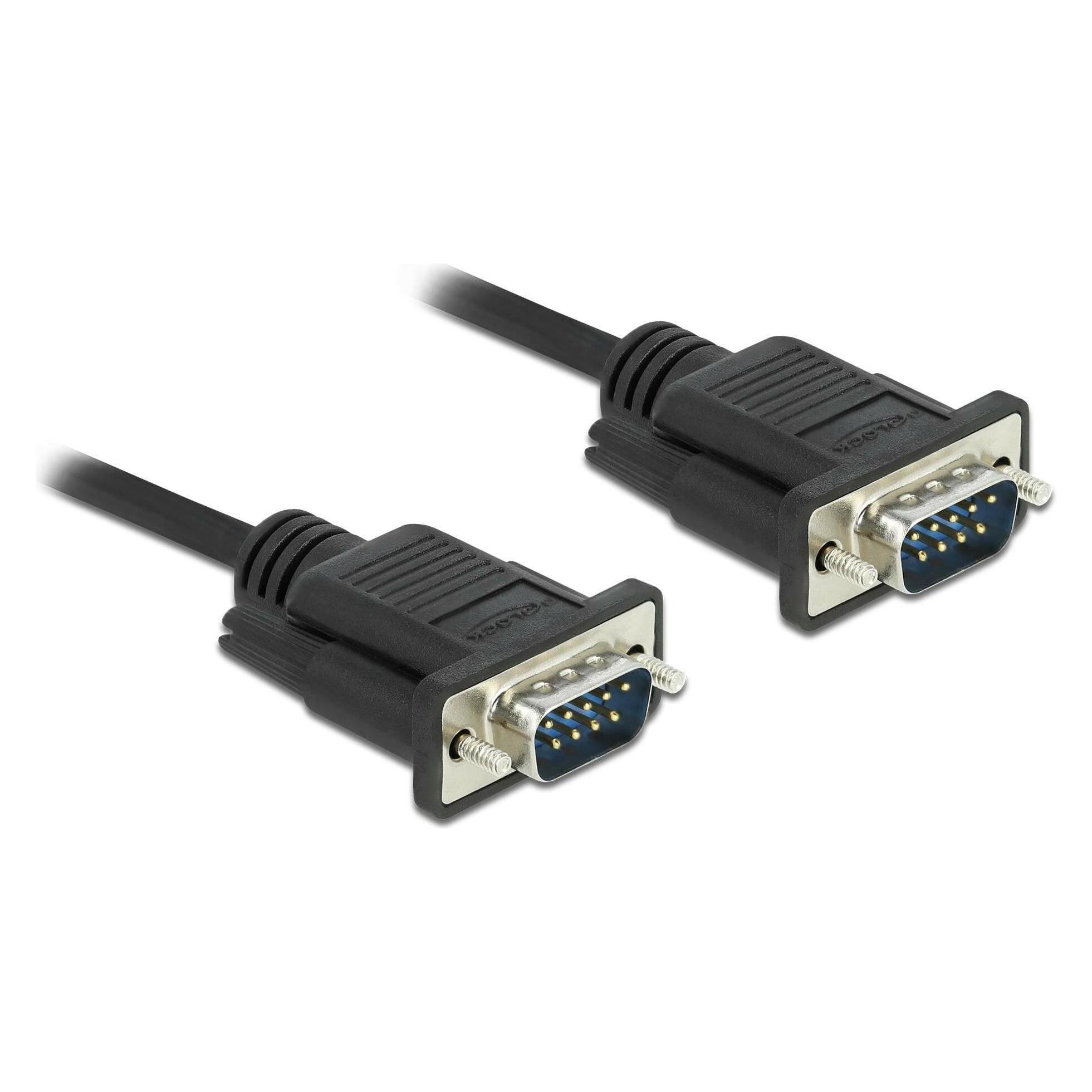 Delock Anschlusskabel RS-232 DB9, m-m 0.5 m (0.50 m, Industriekabel) (86612)