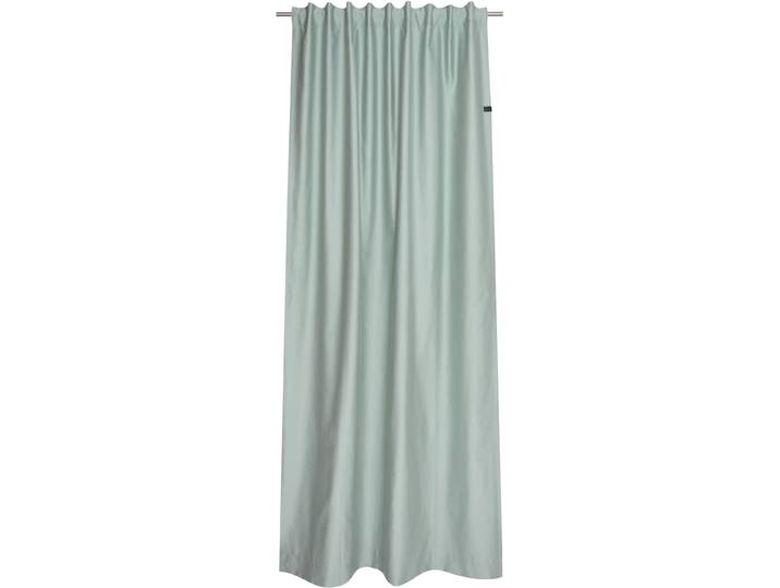 Vorhang Soft Gr. 1, grün (hellgrün), B:130cm H:250cm, Jacquard, Polyester, SCHÖNER WOHNEN-KOLLEKTION, Gardinen, Vorhang, mit Lederapplikation