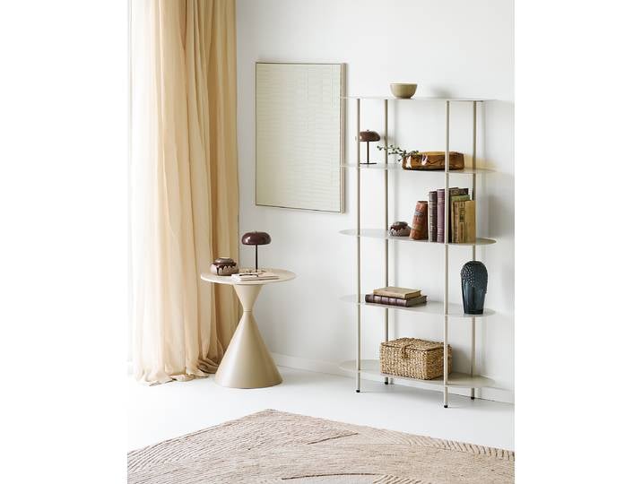 Regal Bazary - Symmetrisch Eisen, pulverbeschichtet Beige 150cm