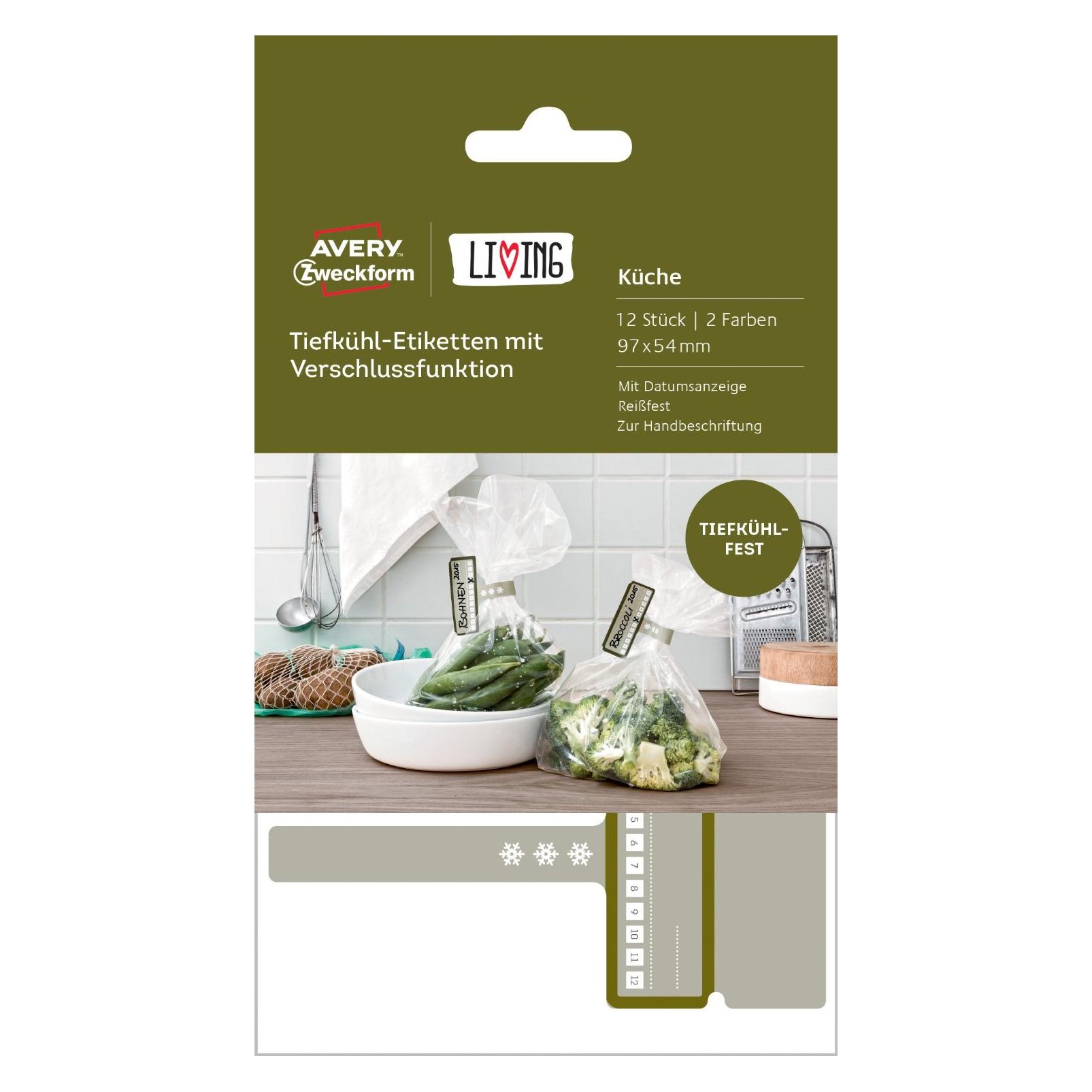 Magni 62006 Living Tiefkühl-Etiketten mit Verschlussfunktion (97 x 54 mm, 2 Farben) 12 Stü (62006)