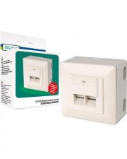 DIGITUS Modular Anschlussdose Kat5e Aufputz 2er vollgeschirmt DN-9002-N (DN-9002-N)