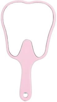 Uplift Picks ToothGlow Portable Tooth Shaped Mirror Handheld Makeup Mirror pink (b)