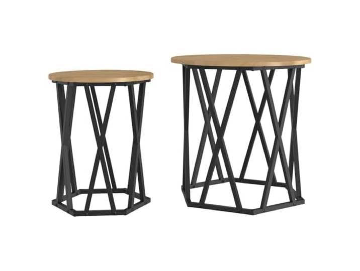HKLGBVCR Artisanove Dub Couchtisch, rund, 2-teilig, 50 x 50 x 50 cm