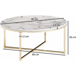 Wohnling, Couchtisch + Beistelltisch, Maximiliano (80 x 36 cm)