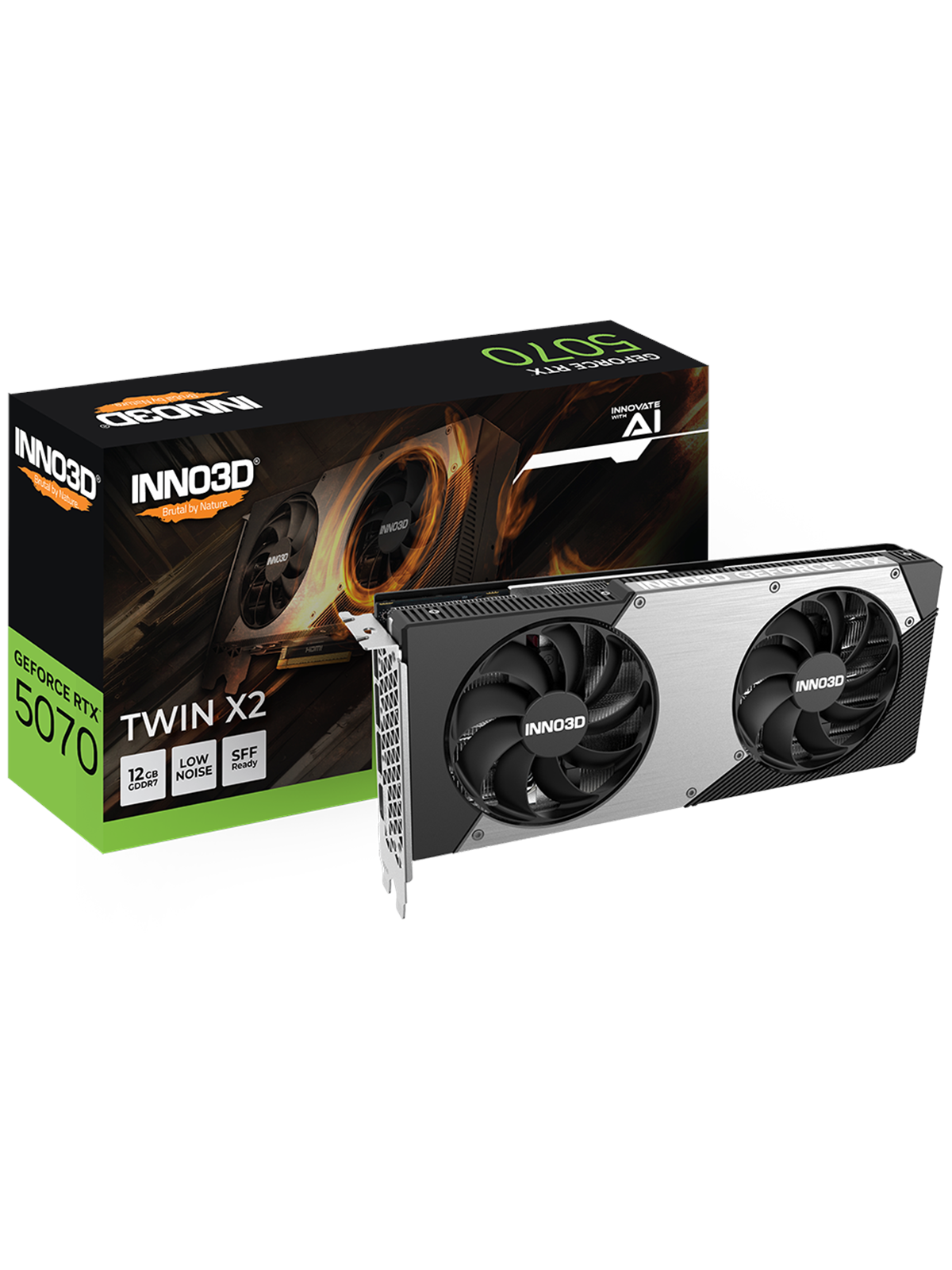 Inno3D GeForce RTX 5070 Twin X2 - 12GB GDDR7 RAM - Grafikkarte