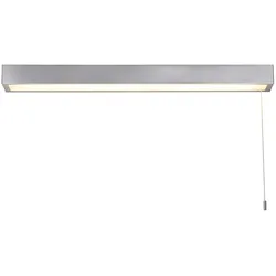Wandlampe Wandleuchte Flurleuchte LED Badezimmerlampe chrom Glas weiß B 60 cm