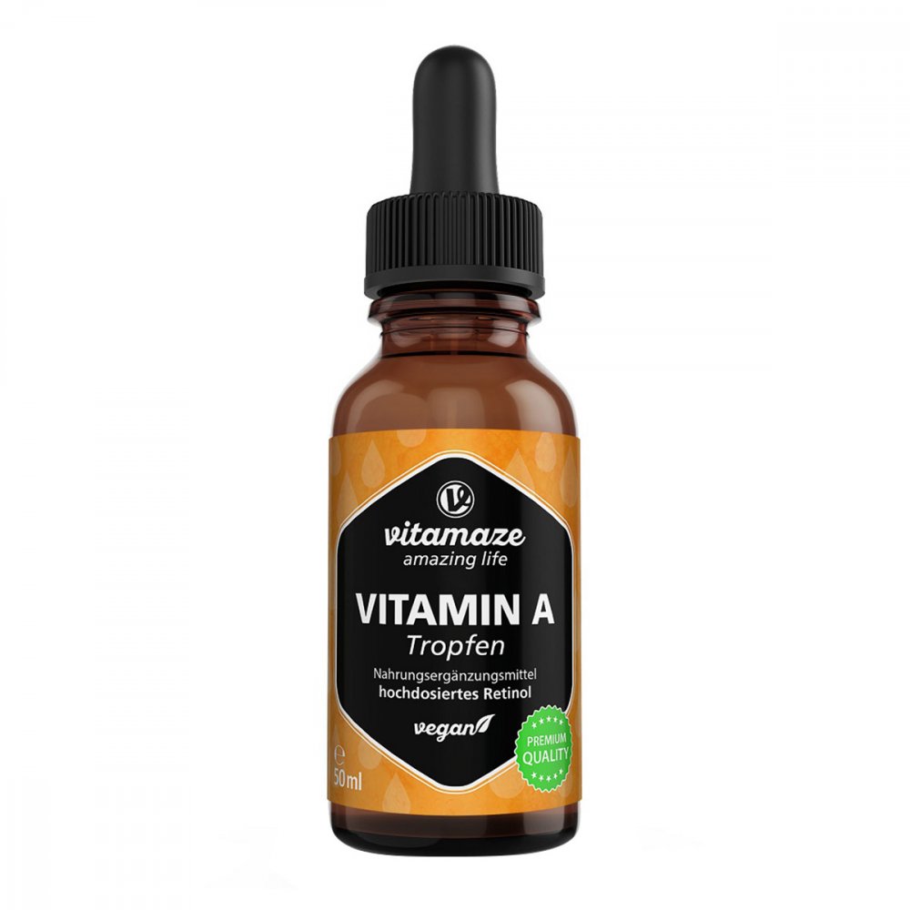 Vitamaze GmbH Vitamin A 500 Μg Hochdosiert Vegan Tropfen 16819297