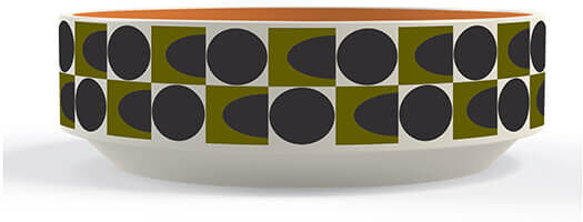 Orla Kiely Spot Square Orange Oval Fruit Bowl