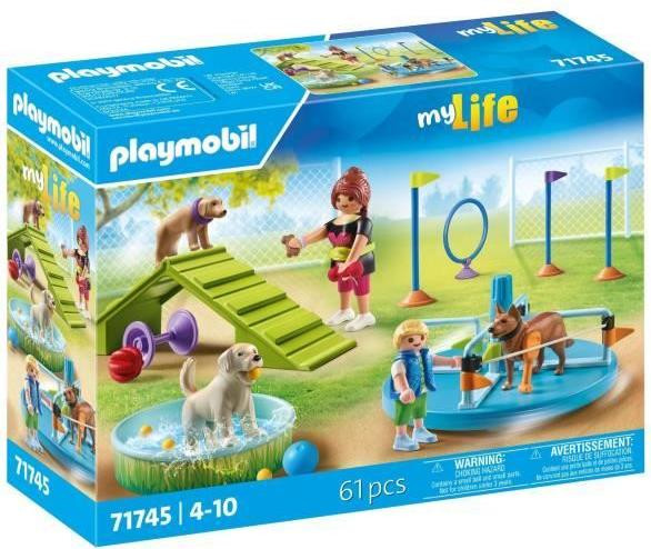 Playmobil My Life Honden speelplaats met kind en begeleidster, 61 onderdelen