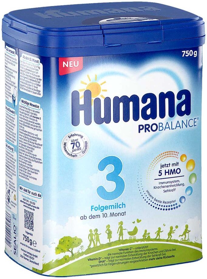 Humana Probalance Folgemilch 3 M.5hmo Pulver 750g