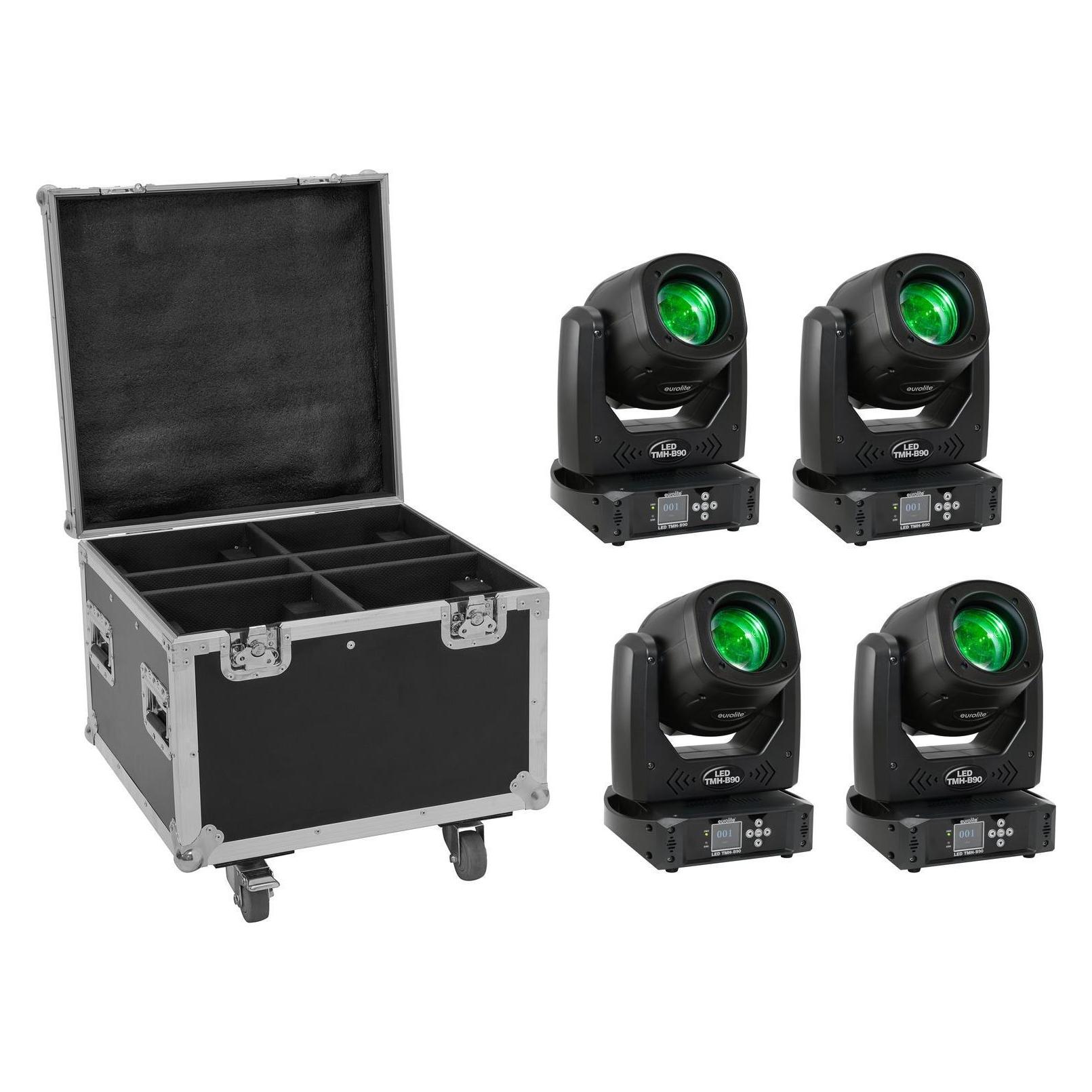 Eurolite Set 4x LED TMH-B90 + Case mit Rollen (90 W, LED) (20000931)