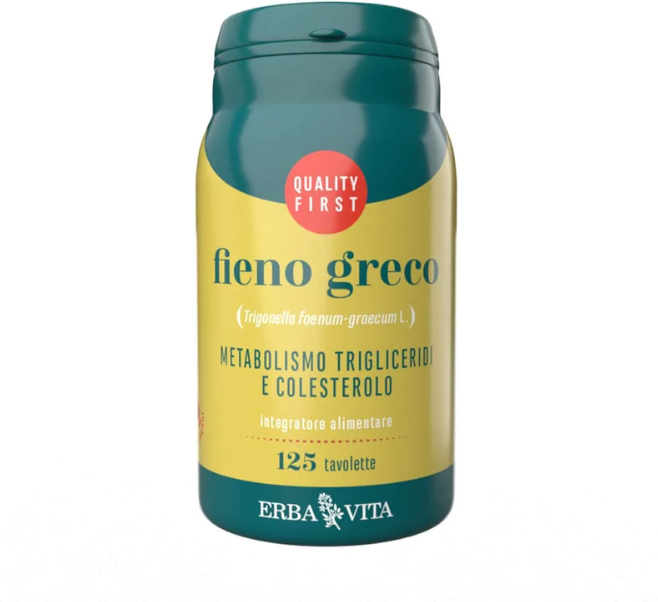Monoplanta Fieno Greco, 125 Tavolette, Integratore per Trigliceridi e Colesterolo, Erba Vita