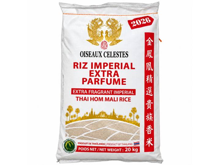 Oiseaux Célestes de Tang Frères - Riz jasmin extra parfumé 2026 - 20 kg