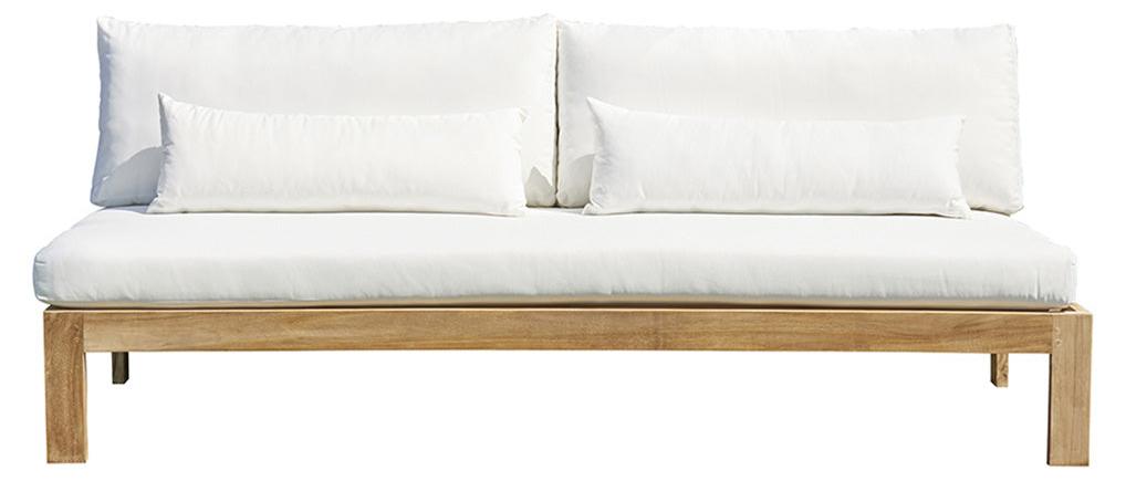 Gartensofa 3-Sitzer aus massivem Teakholz