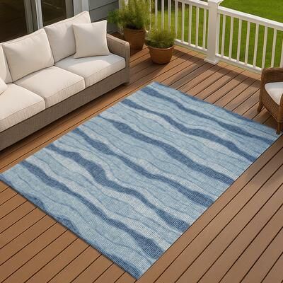 Addison Rugs Machine Washable Indoor/ Outdoor Stripe Jordan Chantille Rug