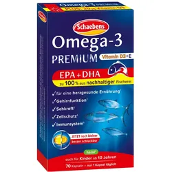 Schaebens Omega-3 PREMIUM Vitamin D3 + E 70 St