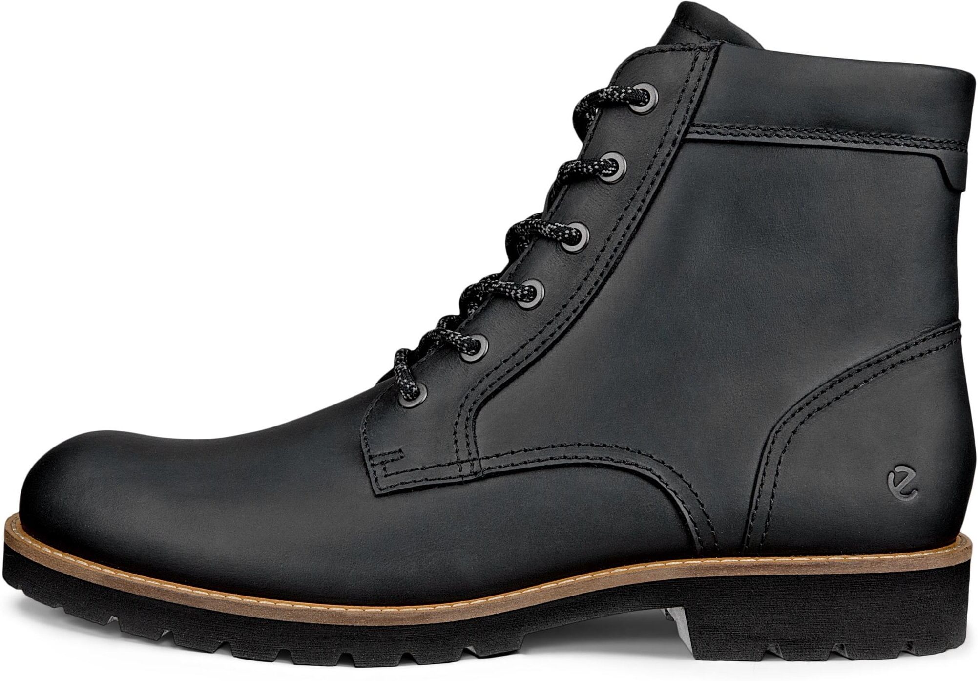Schnürstiefelette ECCO "Jamestown Lace Boot", Herren, Gr. 40, schwarz, Nubukleder, Schuhe Schnürstiefelette, Stiefel, Schnürboots, Klassik-Stiefelette mit Profilsohle schwarz 40