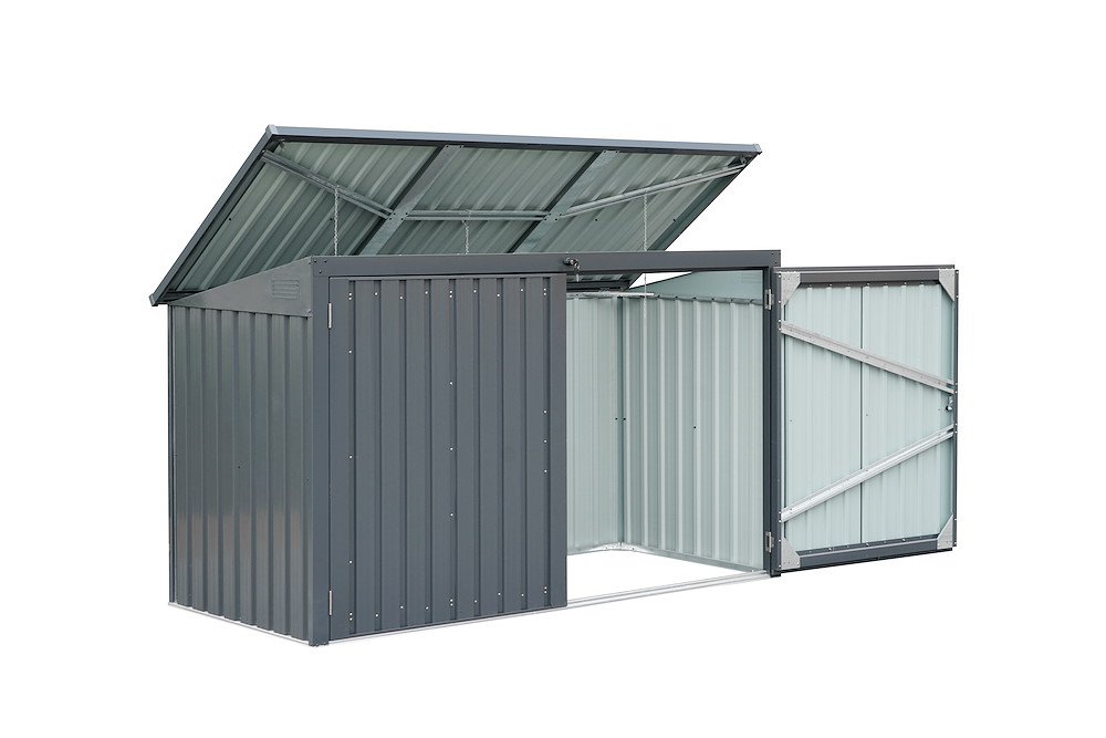 JUNGELMAR Mülleimer-Garage Gr. III 233x101x134/113cm, anthrazit 16956195