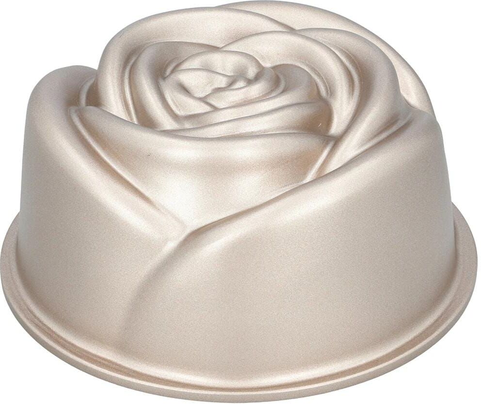 Gugelhupfform "RBV Birkmann Contoura Rose Ø 18 cm", beige, Ø:18cm, Aluminium, Küchenformen, Gugelhupfform beige Ø 18cm