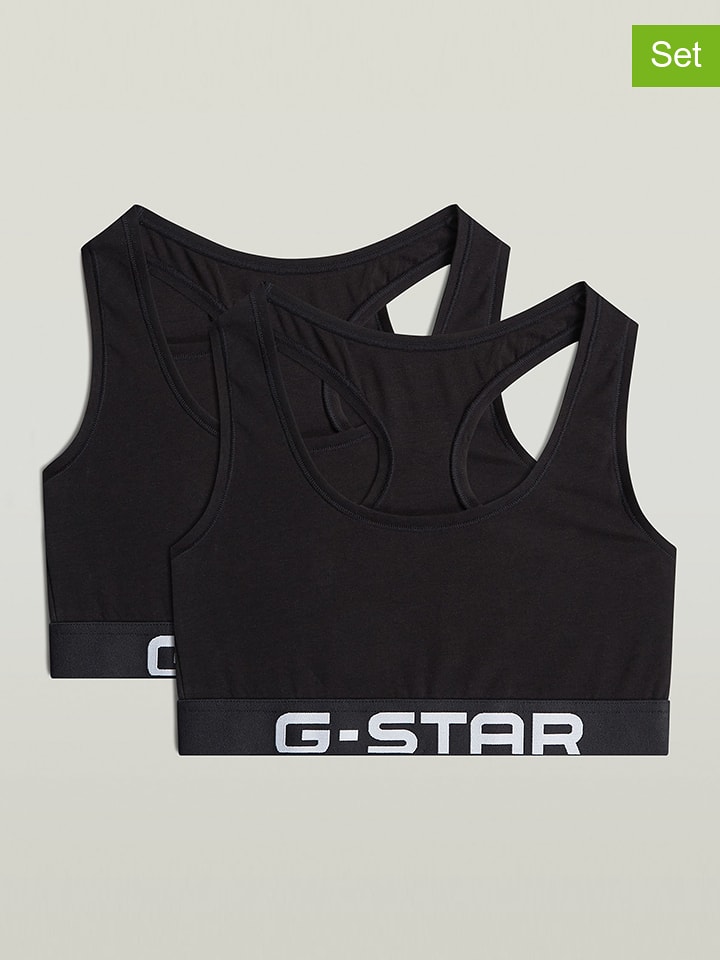 G-Star 2er-Set: Bustiers in Schwarz - XS