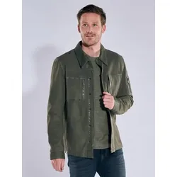 engbers Herren Lederjacke regular Grün uni - 48