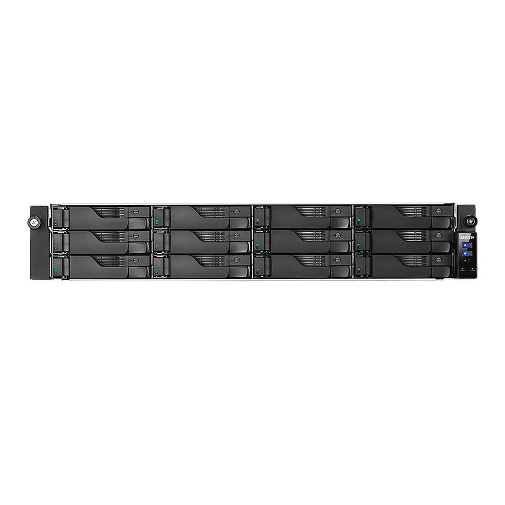 ASUSTOR AS6512RD+Rail NAS System Lockerstor 12RD 12-Bay Atom C3538 2x Netzteil 90-AS6512RD2-ME30
