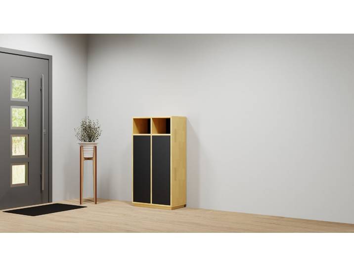 Highboard aus Holz Buche Natur geölt