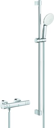 Grohe Grohtherm 800 Thermostat de douche Cosmopolitan 34769001 avec set de douche 900 mm, chromé